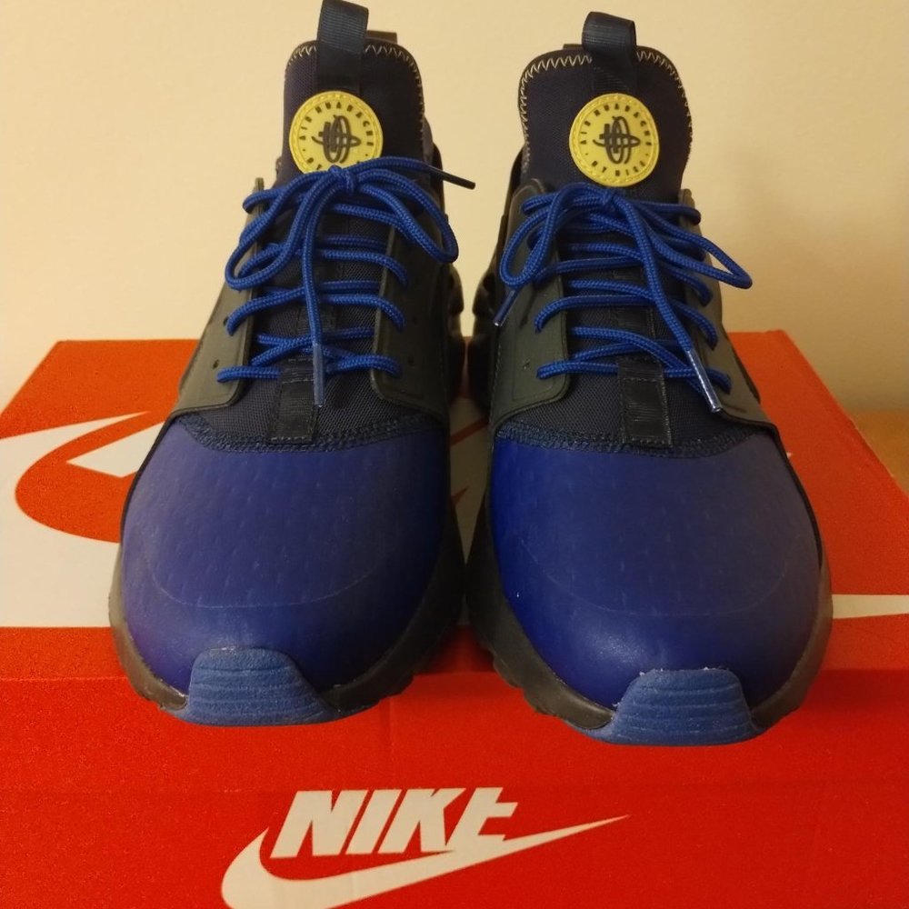 Nike Air Huarache Run Ultra SE - Anthracite Para Blue/Black/Gold Size: Men 10